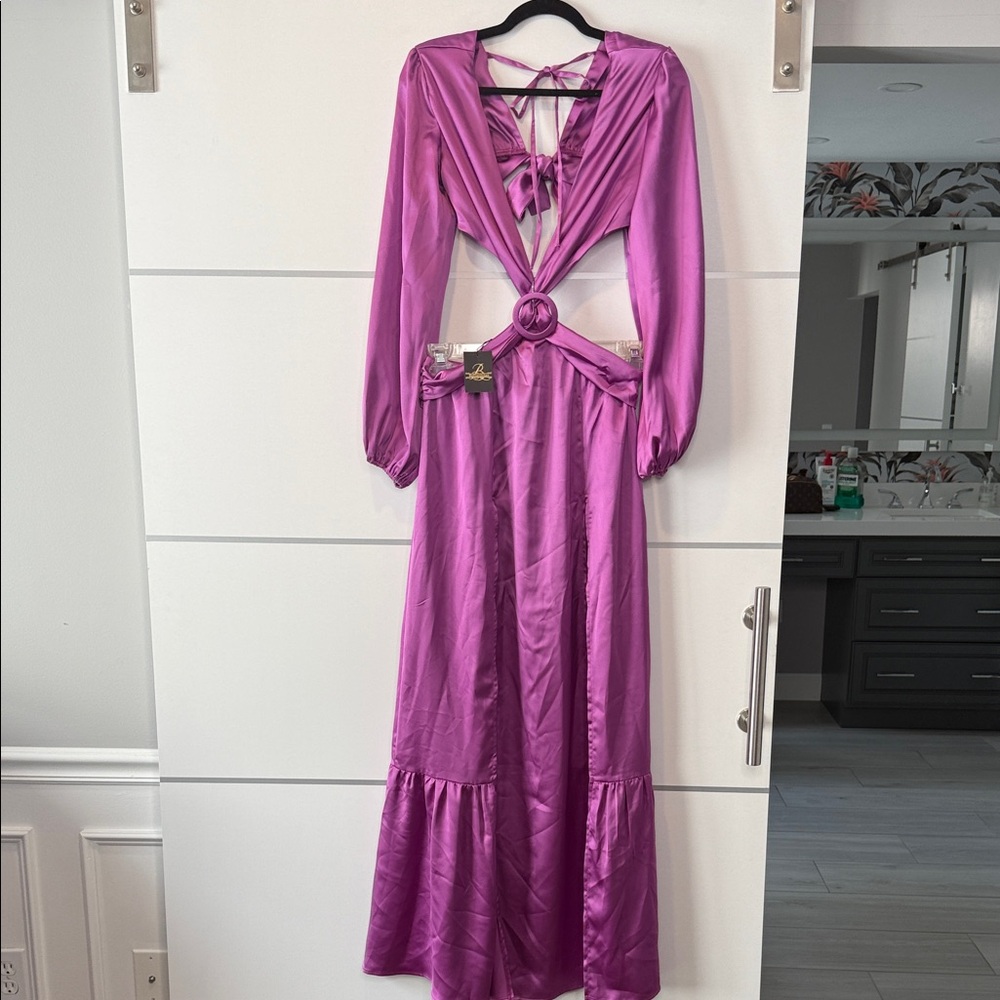 Bellanistas Purple Women's Dress with Cut Outs New With Tags
